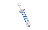 Sexus Glass Dildo Probe With Handle 23cm Clear Glass Sex Toys